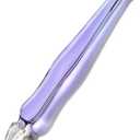 Handmade Glass Dip Pen Crystal Calligraphy Pen Signature Dipped Pen for Artist,Writing Drawing Decoration (purple)