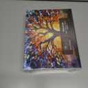 Stained Glass Puzzles for Adults 1000 Pieces - Mosaic Tree of Life Jigsaw Puzzles with Puzzle Glue, Colorful Difficult Jigsaw Puzzles, Challenging and Fun Hard Puzzle for Adults