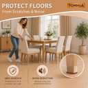 28Pcs Chair Leg Floor Protectors Rectangle for Hardwood Floors Silicone Caps Covers Felt Furniture Pads Clear Chair Sliders, Protect The Floor from Scratches(Fit:L 1.12"-1.5",W 0.75"-1")