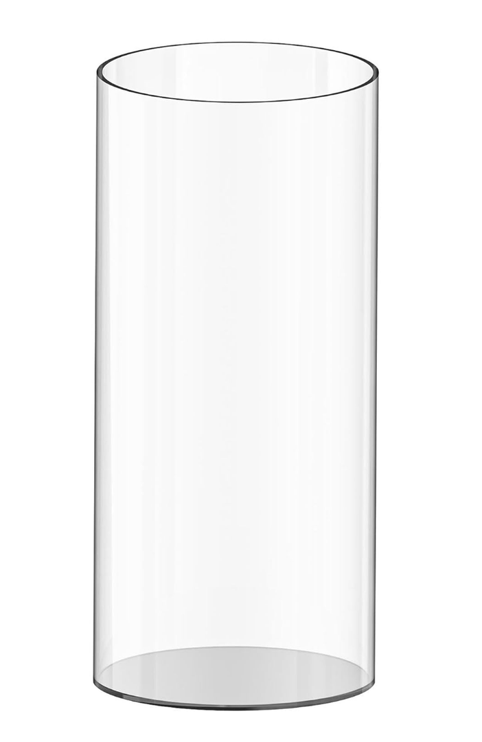 6" Wide Mouth Vase, 12" Tall Clear Acrylic Cylinder Vase, 6" x 12" Opening Round Vase, Decorative Centerpieces Flower Vases Hurricane Candle Holder for Wedding, Home
