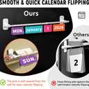 2-in-1 Magnetic Flip Calendar for Classroom with Optional Adhesive Fixation