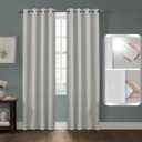 Maytex Smart Curtains Sheridan Blackout Window Panel, 50 inches x 84 inches, Linen