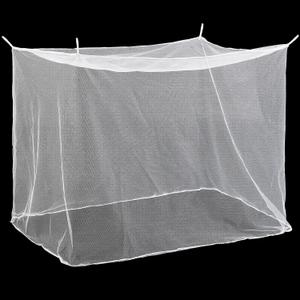 4 Corners Mosquito Net for Mosquiteros para Camas Bed Canopies Netting Bed Drapes Rectangular Mosquito Mesh for Camping Home Outdoor Travel(White A,L79 X W71 X H67 Inch,No-Opening)
