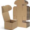 RLAVBL 7x5x4 Small Shipping Boxes Set of 50, Brown Corrugated Cardboard Box for Packing, Mailing, Business