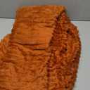 Burnt Orange Fleece Throw Blanket 6080 for Couch Sofa Bed,Super Soft Cozy Plush Microfiber Flannel Blanket with Stripes Design Lightweight for Adults,Woman,Girls