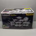 Cuisinart 17-Piece Stainless Steel Cookware Set, Chef's Classic Steel Collection with Pure Aluminum Core for Quick and Even Heat, Cool Grip Handles, Dishwasher Safe, 77-17N