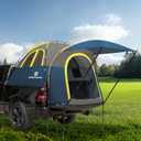 Umbrauto Truck Bed Tent with Awning: 5.5'-5.8' PU3000mm Waterproof Pickup Truck Tents, Easy Set-up for 2 Person, Fits Full Size Short Bed, Chevy, Dodge, Ford, GMC, Blue