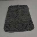 LUMI Luxury Chenille Bath Mats Ultra Absorbent, Plush Fluffy Bathroom Rug with Non-Slip Backing, Soft High Pile Bath Rug for Shower Floor, Tub, 16x24, Grey