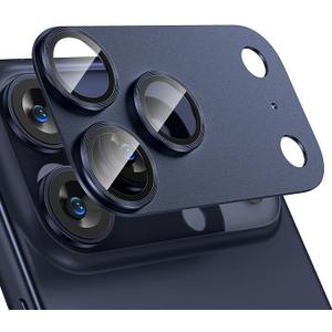 Tensea for iPhone 17 Pro Camera Lens Protector, Metal Aluminum Alloy Tempered Glass Cover Camera Screen Protector Accessories, Case Friendly