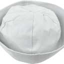 Funny Party Hats White Sailor Cap - Nautical Yacht Hat - Gob Hat - Costume (White)