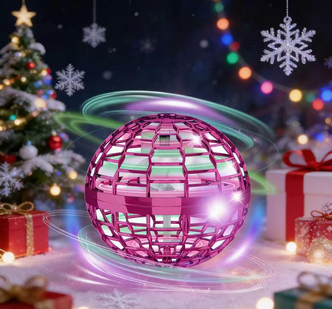 Flying Orb Ball Toys, 2025 Upgraded Toy, Hover Ball Boomerang Fly Fidget Spinner Hand Controlled Mini Drone Cosmic Globe Spinning Cool Toys for 6 7 8 9 10+ Year Old Boys Girls Teens (Purple)