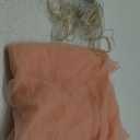 10x10ft Peach Tulle Backdrop Curtain with Lights String for Parites, Sheer Backdrop Curtains for Wedding Baby Shower Birthday Party Photo Shoot Decorations
