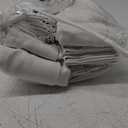 Pinch Pleated Beige White Sheer Curtains 84 Inches Long, Light Filtering Linen Blend Neutral Boho Farmhouse Curtains with Hooks for Living Room/Nursery Window Drapes 84 inch Length 2 Panels Set