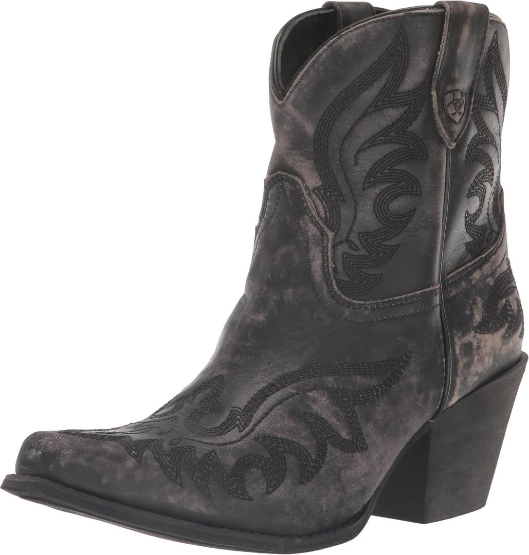 Ariat Women's Chandler Western Boot - Naturally Distressed Black, 9 Medium