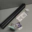 AOSKY Cordless Zebra Blinds for Windows Pull Down Roller Window Shades Dual Layer Light Filtering Privacy for Day and Night, Free-Stop Door Shades for Home Easy to Install (22" W X 72" H, Black)