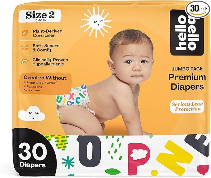 Hello Bello Premium Baby Diapers Size 2, 30 per pack, 120 count