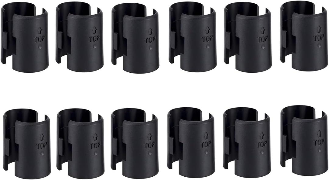 24 Pcs 12 Pairs Wire Shelving Shelf Lock Clips for 1 Inch Post - Shelving Sleeves Replacements for Wire Shelving System (1 Inch Dia)