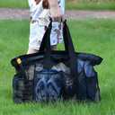 Extra Large Beach Bag Mesh Tote with Zipper and Pockets Ideal for Your Family Cruise/Beach Vacation Essentials | Extra Large, with Zipper, and Pockets