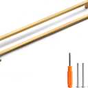 Cabinet Pulls Gold Cabinet Handles Square Drawer Pulls, 5 Pack 18 Inch Stainless Steel Kitchen Door Cupboard Cabinet Handles, Drawer Hardware Handles, 458mm Hole Centers