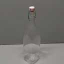 Clear SQUARE Swing Top Glass Bottles With Lids - 33.75 Oz - Airtight Flip Top Glass Water Bottles Great For Oil And Vinegar, Beverages, Juices, Smoothies - (2 Pack) (Not For Carbonated Beverages)