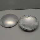 Semi Truck Hub Cap Cover - 5 Even Notched - for Front Wheel Universal Fit - 2 Pc Pack, Lip: 7/16" with pre-Installed Clips (Dome Top, Stainless Steel)