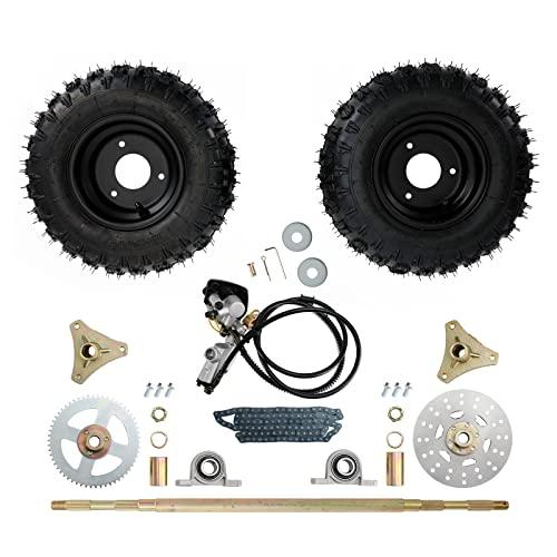 Bruce & Shark Rear Axle Assembly Complete Wheel Hub Kit for Go Kart Quad Trike Drift Bikes go kart wheels go kart rear axle kit