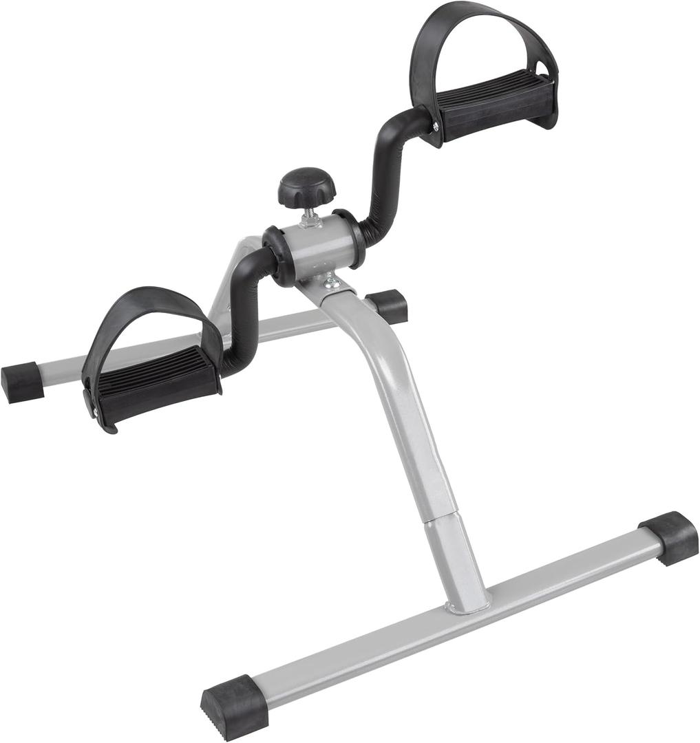 Under Desk Exercise Bike Pedal Exerciser Mini Stationary Cycle with Adjustable Resistance, Calorie Tracker & Foldable Design Compact Pedal Machine for Home, Office, or Physical Therapy by Wakeman