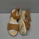 VJH confort Women's Wedge Sandals, Comfort Memory Foam Rhinestone Sandal with Adjustable straps, Size 6.5