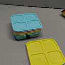 4 Pcs Snack Box Containers Set, Reusable 4 Compartment Lunchable Container with 2Pcs Sauce Containers, Stackable BPA-Free Bento Box for School, Work, Travel (4 Color)