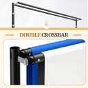 Novabright 10x10ft Backdrop Stand Double Crossbar, Heavy Duty, Black