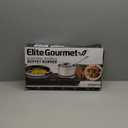 Elite Gourmet EDB-302BF# Countertop Double Cast Iron Burner, 1500 Watts Electric Hot Plate, Temperature Controls, Power Indicator Lights, Easy to Clean, Black