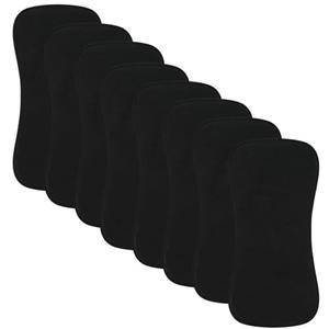Lazyrhino 8 Pack Baby Burp Cloths, Unisex for Boys and Girls, Super Absorbent and Soft Towel,Solid Color (Black)