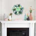 18 Inch St Patrick's Day Wreath for Front Door Green Mesh Wreath with Shamrock, Irish St Patricks Day for Indoor Outdoor Decorations Wall Home Decor