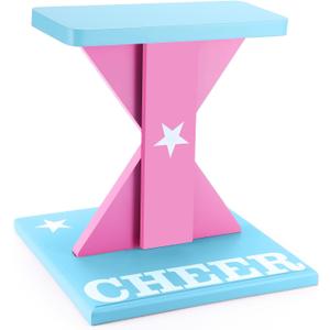 Chunful Cheerleading Balance Trainer 12.2 x 13.19 Inch Wood Wooden Cheer Stunt Training Stand Equipment Cheer Flyer Stand for Flexibility Core Strength and Coordination Training