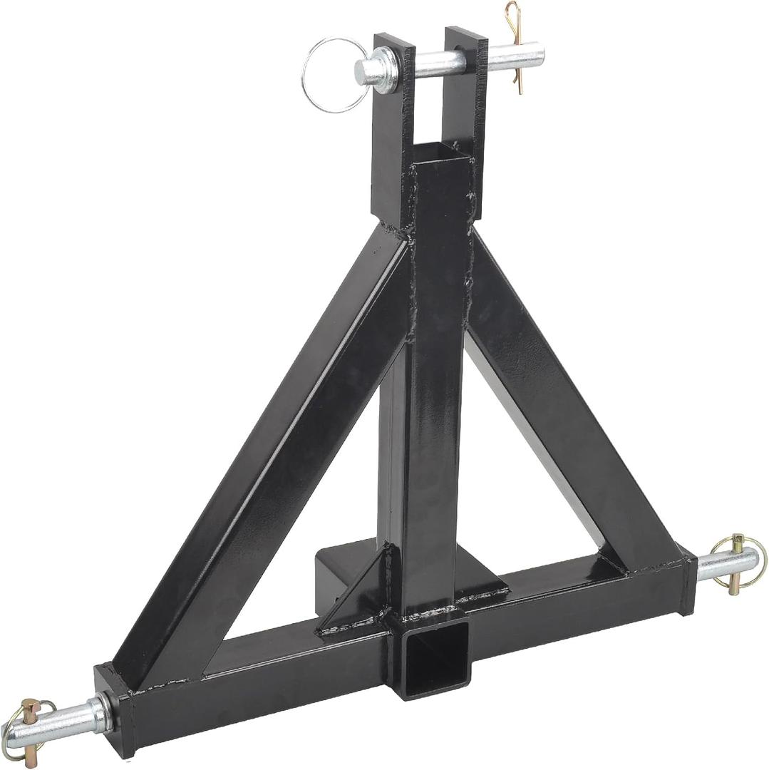 3 Point 2 Inch Receiver Drawbar Hitch Adapter for Farm Equipment (Category 1 Tractors)