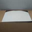 Living and More 4ft Bi-Fold Round Folding Table, Banquet and Event Folding Table with Carrying Handle, White