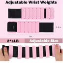 Bullpiano Ankle and Wrist Weights for Women and Man Set of 2(1Lbs Each), Arm and Leg Weights Adjustable Silicone Weighted Bracelet wrist weights for Walking, Gym, pool exercise, Yoga, Dance