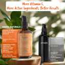 Vitamin C Serum for Face 3 Stable Vitamin C Forms + 4 Power Ingredients: Hyaluronic Acid & Panthenol Brightening Anti Aging Serum for Dark Spots, Fine Lines & Wrinkles Made in Germany, 1,7 fl oz