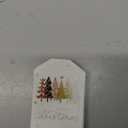 50Pcs Christmas Gift Tags with Hemp Rope Christmas Paper Gift Tags Holiday Hang Name Tags Label Watercolor Plants Wishes Labels Xmas Gift Favor Tags for Xmas Party Decor (50, Rectangular)