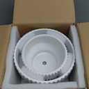 Puoyik 2 Piece Set of Flower Pots 8/6 inches, Ceramic Flower Pots with Drainage Holes, Indoor and Outdoor Plant Flower Planter (7.8/5.9 White)