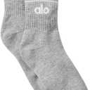 Alo Unisex Half-Crew Throwback Sock - Navy/White (Grey/White)