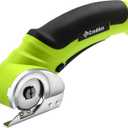 Cordless Electric Scissors, 4.2V Cardboard Cutter Tool for Cardboard Carpet Leather Packages Plastic with Rechargeable Battery Green