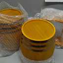 Geetery 2 Pack 2 Liter Oak Barrel with Stand Wooden Whiskey Barrel Vintage Beer Tequila Rum Whiskey Dispenser Wine Making Barrels for Home Table Display Decoration Entertaining (2 Liters)