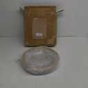 Ms Lovely Clear Charger Plates with Metallic Beaded Rim - Set of 6 - Made of Thick Plastic - Gold