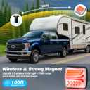 Wireless Trailer Lights Magnetic - Bluetooth LED Trailer Lights, High Brightness for Towing - IP65 Waterproof, Wireless Tail Lights for Trailer, Trucks, Caravans, Campers, RVs, Vans (Red)