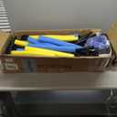 60" Trampoline for Kids, 5 FT Indoor & Outdoor Toddler Baby Trampoline with Basketball Hoop, Safety Enclosure, Birthday Gifts for Kids, Gifts for Boy and Girl, Age 3-8 (Yellow/Blue)