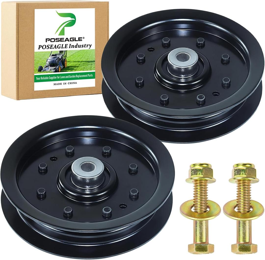 2 Pack 756-04129b Idler Pulley 4.25 for Cub Cadet 50" RZT50 Decks | Replaces 956-04129b 753-08171 753-08068a 12675 for Troy Bilt 42" Cub Cadet 50" LTX1040 LT1045 LTX1050 LTX1045 RZT54 RZT42, A7 2x756-04129B Black