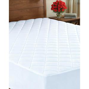 Quilted Fitted Mattress Pad Twin XL Size - Elastic Fitted Mattress Topper Protector & Cover - Breathable, Soft, Low Profile Top Cover with 8-16 Inch Deep Pockets - Easy-Fit & Machine Washable - White