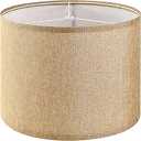 GO&SO Brown Medium Drum Lamp Shades 13" Top x 13" Bottom x 10" High (Spider) Farmhouse Lampshades for Table Lamp & Bedside Lamp - DIY Shade-Handcrafted-Easy Assembly