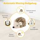Gigwi Interactive Moving Cat Toy, Automatic Squeaky Cat Toy Hedgehog Design for Indoor Self Play, Upgraded 500mAh USB Rechargeable Electronic Pet Chase Toy for Exercise